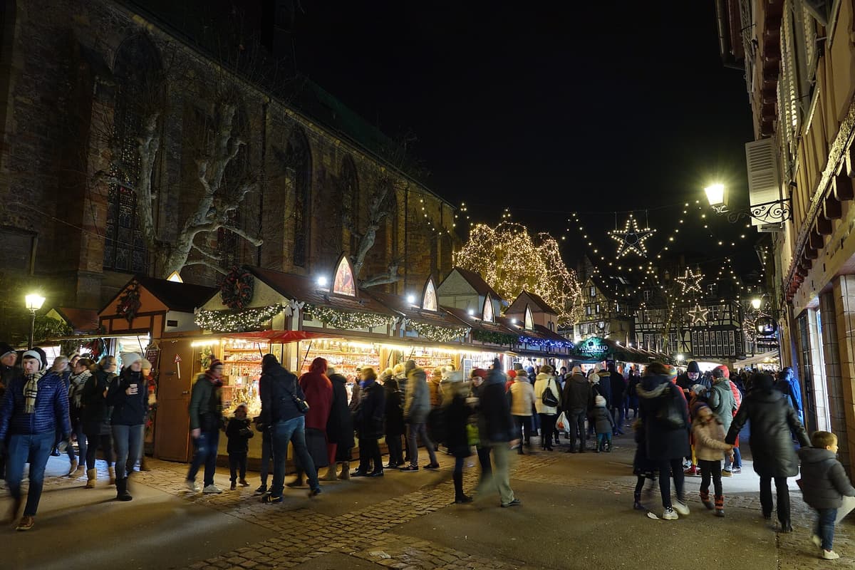 Place des Dominicains Christmas market in Vieille ville, Colmar