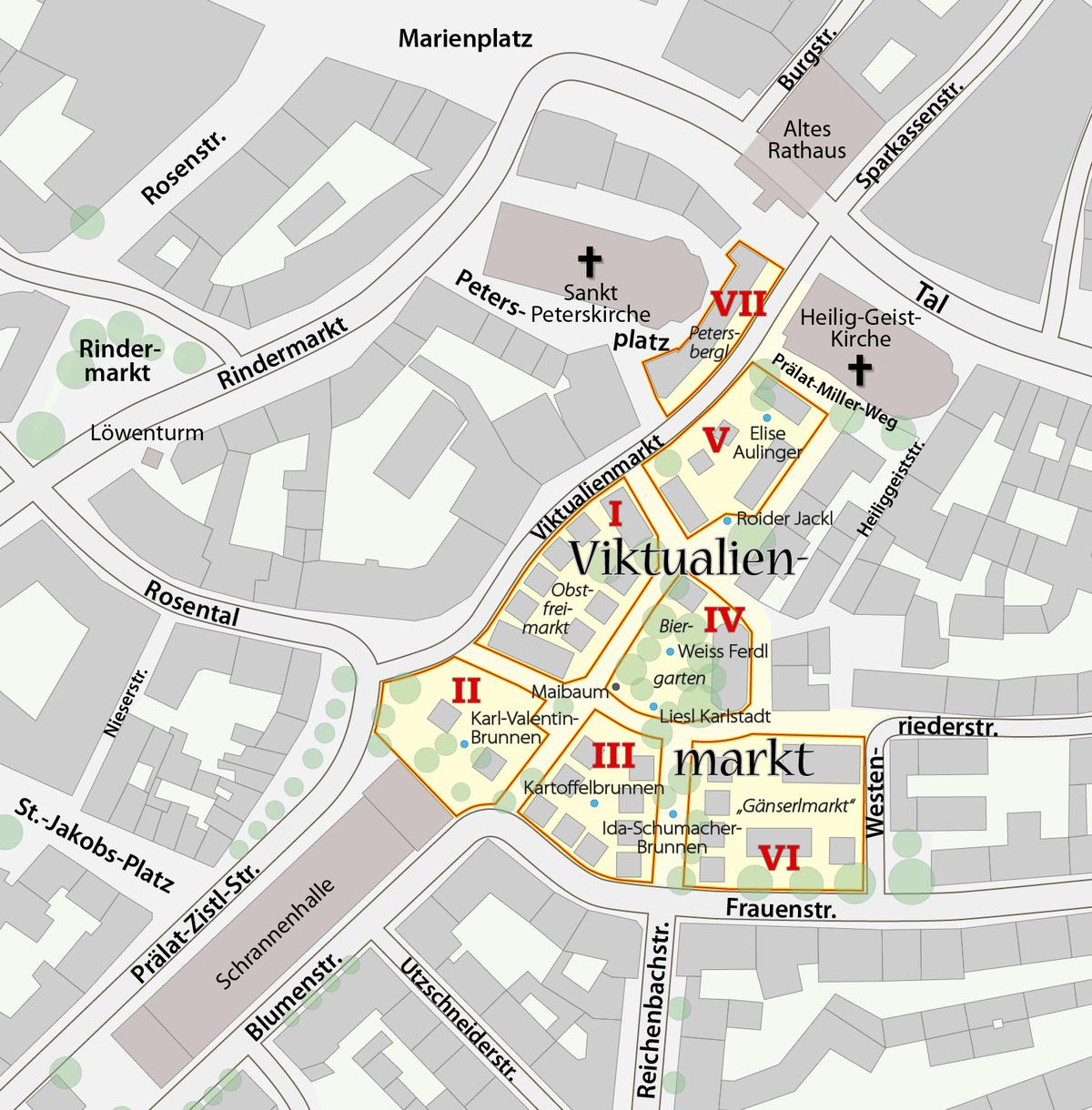 Viktualienmarkt in Altstadt, Munich
