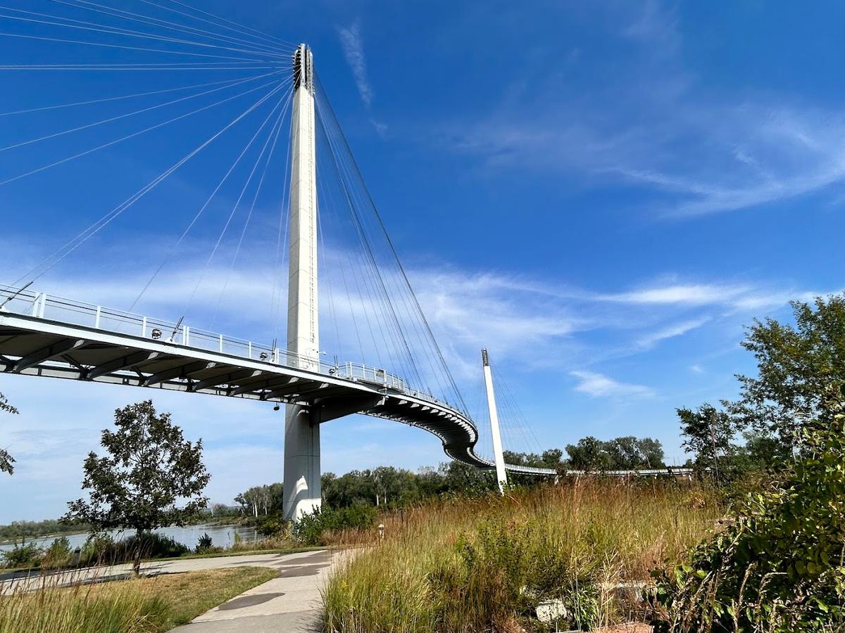 Bob Kerrey Pedestrian Bridge in Riverfront, Omaha