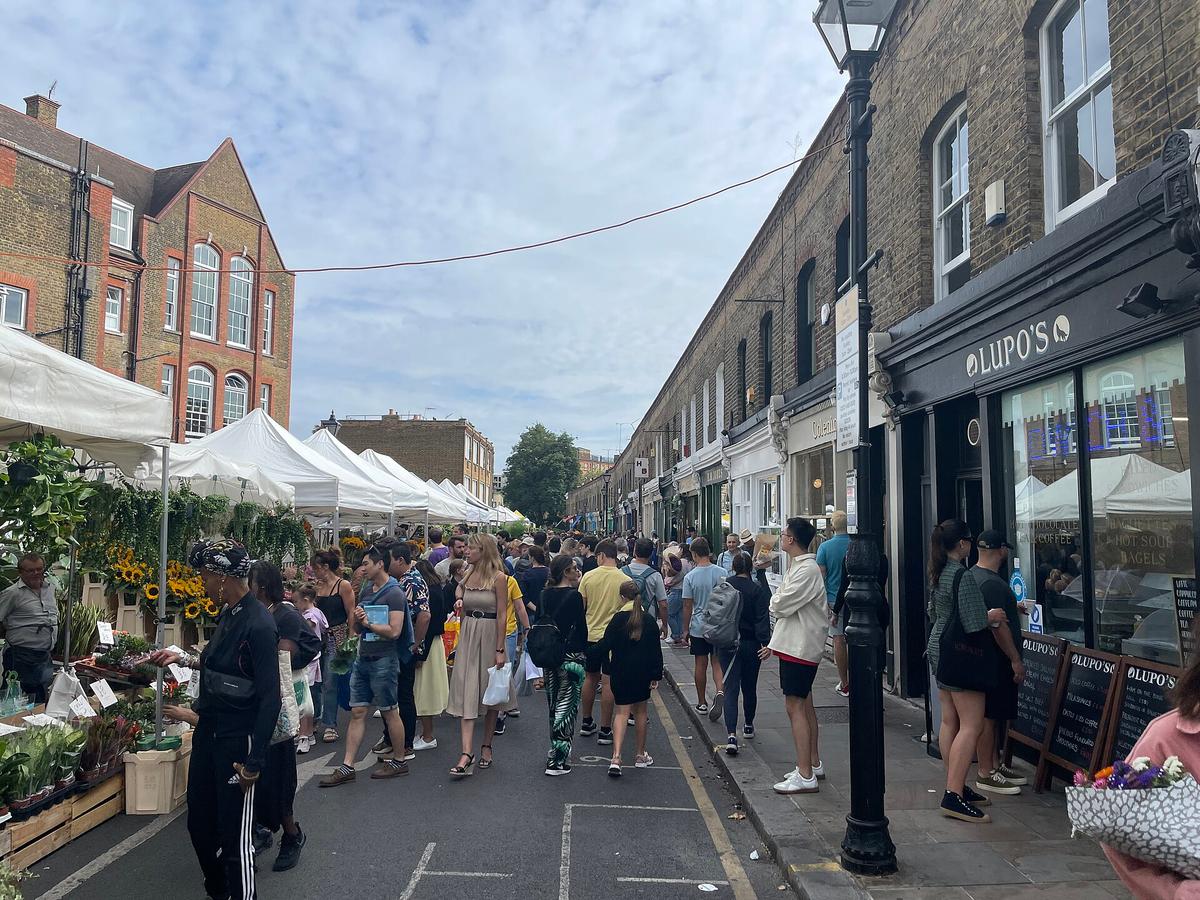 Columbia Road Flower Market in Bethnal Green, London