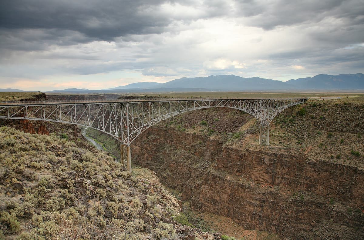 Rio Grande Gorge Bridge in West of Taos