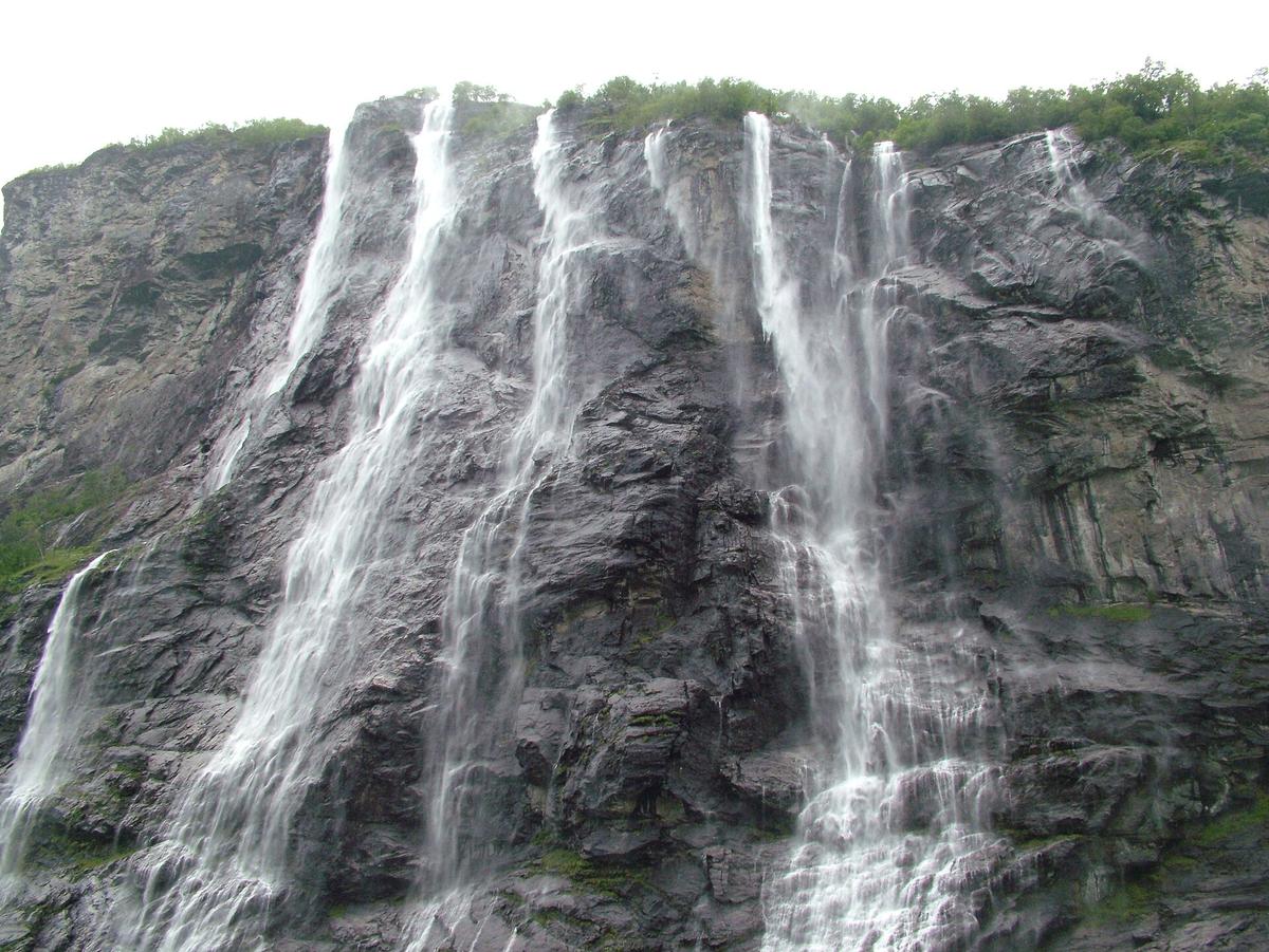 Seven Sisters Waterfall in Geirangerfjord, Geiranger