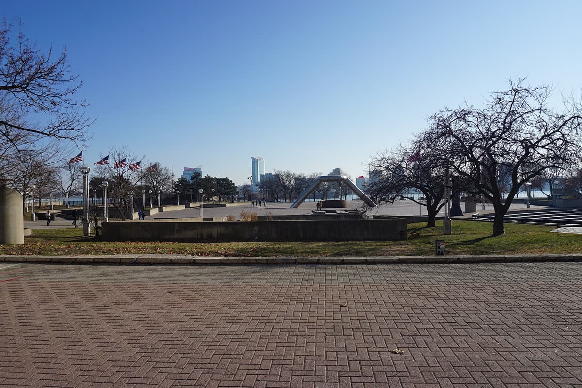 Hart Plaza and the Detroit RiverWalk in Downtown Detroit
