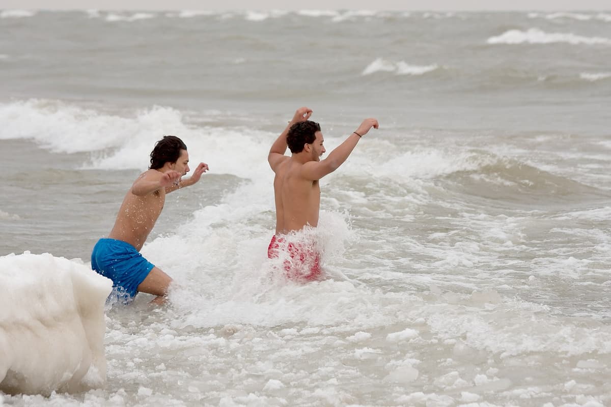 Polar Bear Plunge at Bradford Beach in East Side, Bradford Beach & the Lakefront