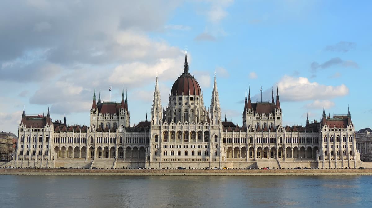 Hungarian Parliament Building in Lipótváros, Budapest