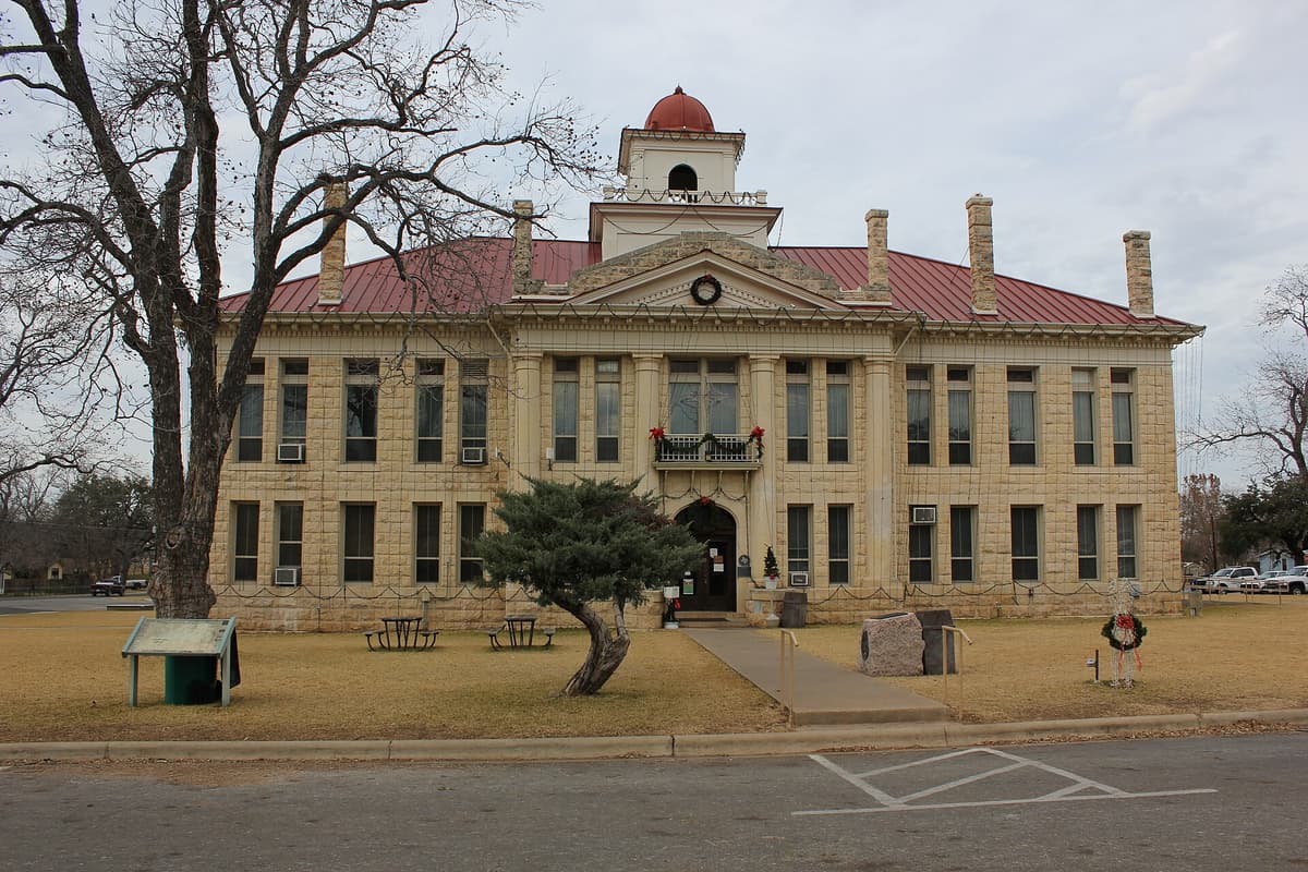 Blanco County Courthouse in Johnson City, Texas Hill Country