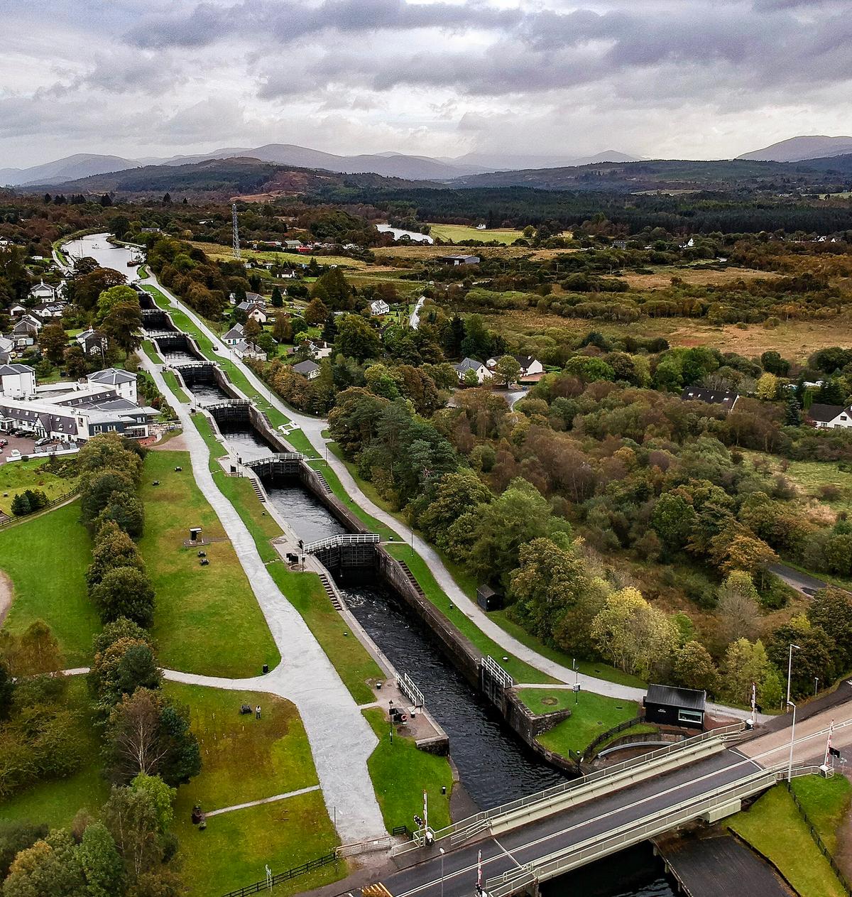 Neptune's Staircase in Banavie, Fort William