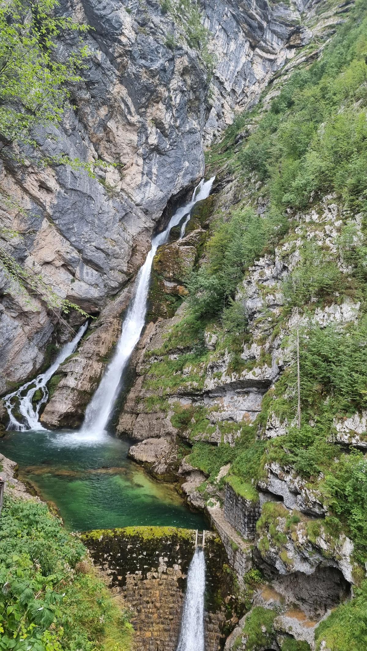 Savica Waterfall in Bohinj, Lake Bled