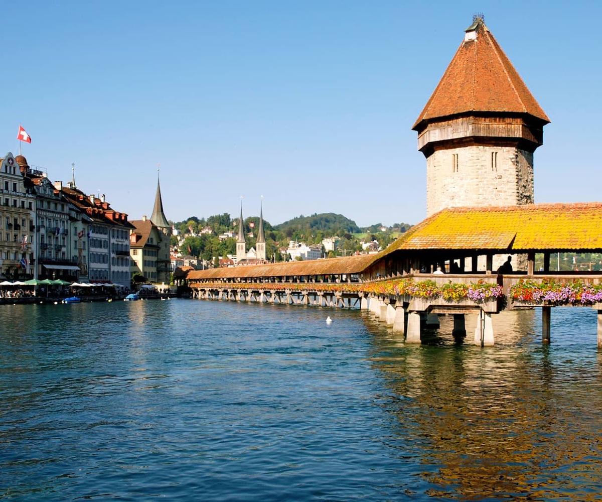 Chapel Bridge in Old Town, Lucerne