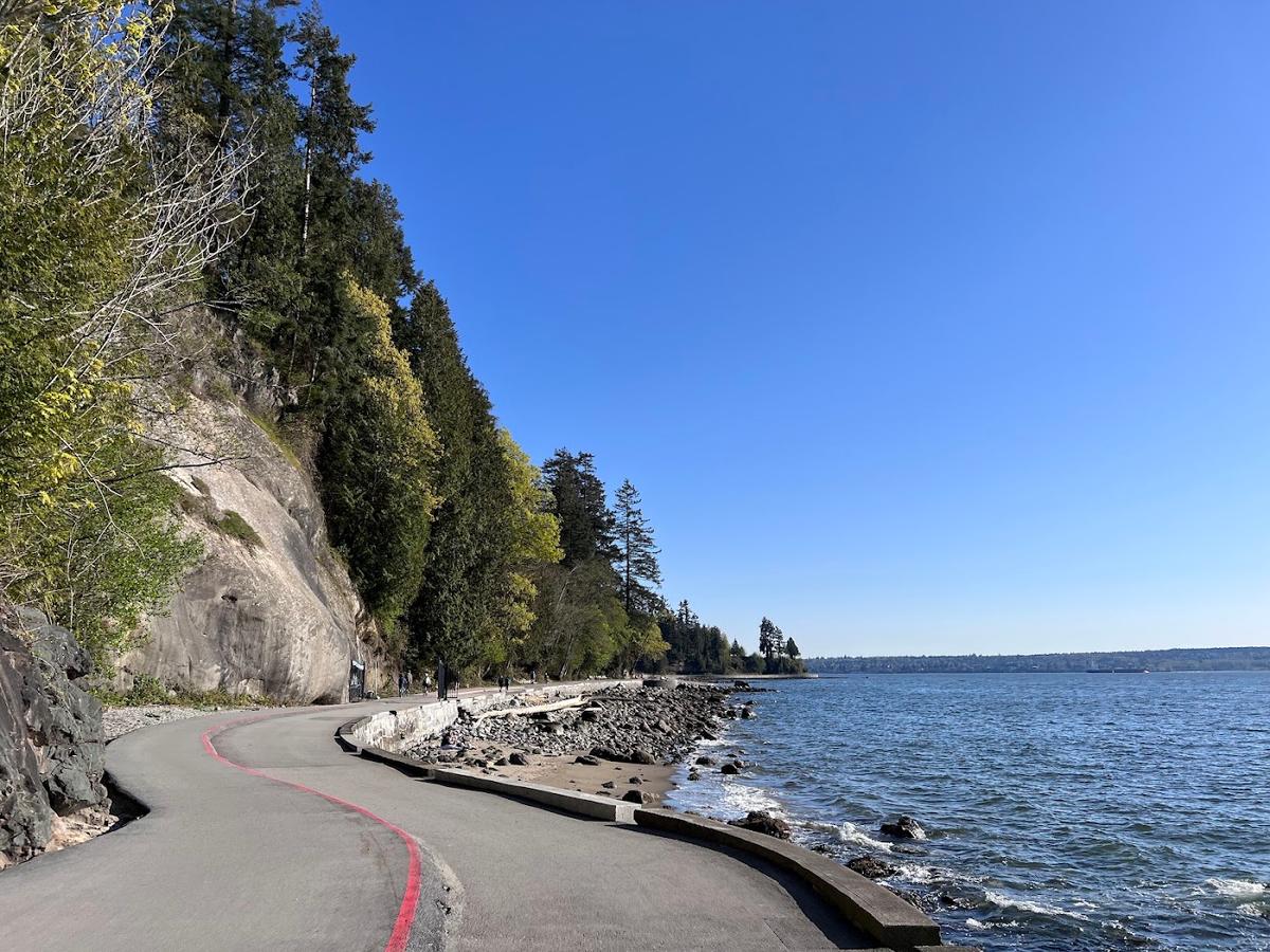 Stanley Park Seawall in West End, Vancouver