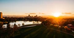 Denver on the Colorado Rockies route