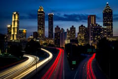 Downtown & Midtown Atlanta on the Atlanta New Year's Eve route