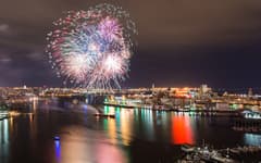 Inner Harbor & Harbor East on the Baltimore New Year's Eve route