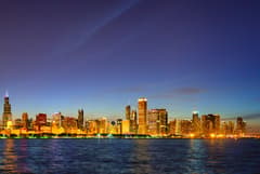 The Loop & Chicago River on the Chicago New Year's Eve route