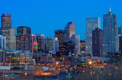 Downtown Denver & 16th Street on the Denver New Year's Eve route