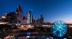 Downtown Houston on the Houston New Year's Eve route
