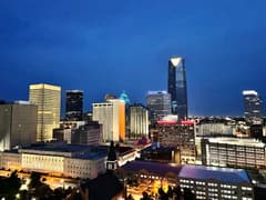 Downtown OKC & Bricktown on the Oklahoma City New Year's Eve route
