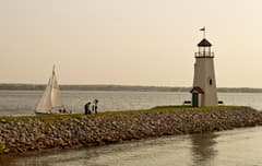 Lake Hefner on the Oklahoma City New Year's Eve route