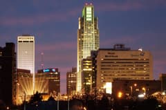 Downtown Omaha & the Old Market on the Omaha New Year's Eve route