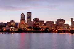 Downtown Portland on the Portland New Year's Eve route