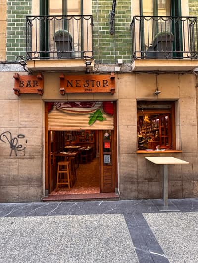 Bar Nestor in San Sebastián