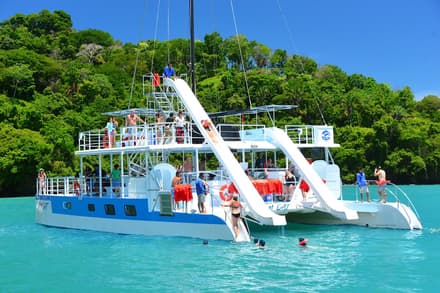 Planet Dolphin catamaran in Manuel Antonio