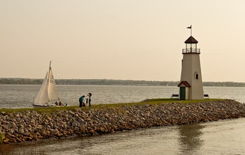Lake Hefner, where this leg ends