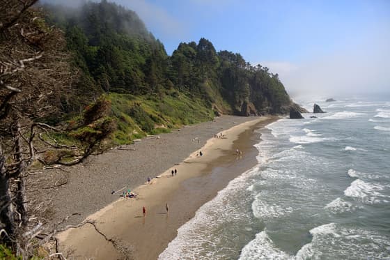 Hug Point State Recreation Site in Cannon Beach
