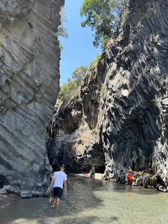 Alcantara Gorges in Taormina
