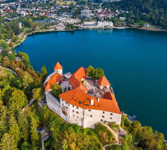 Bled Castle in Lake Bled