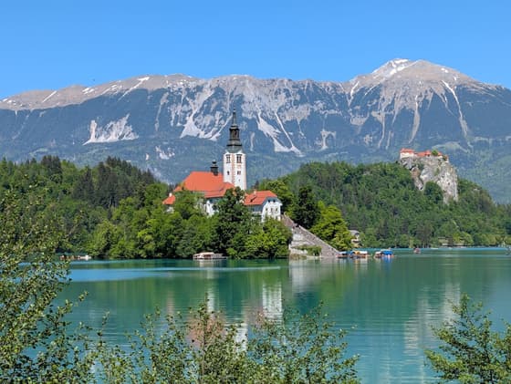 Lake Bled Shoreline Path in Lake Bled