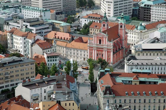 Prešeren Square in Ljubljana