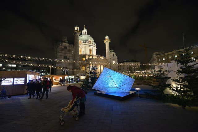 Art Advent Karlsplatz near Vienna