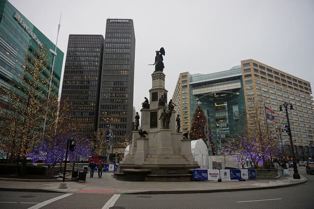 Campus Martius Park near Detroit