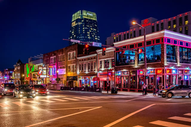 Lower Broadway near Nashville