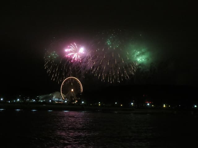Navy Pier New Year's Eve Fireworks near The Loop & Chicago River