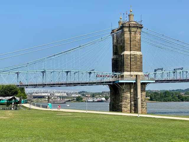 John A. Roebling Suspension Bridge near Covington