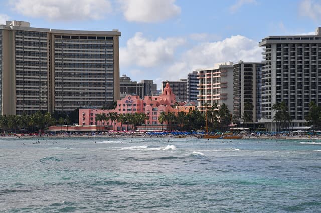 Royal Hawaiian Hotel near Waikiki
