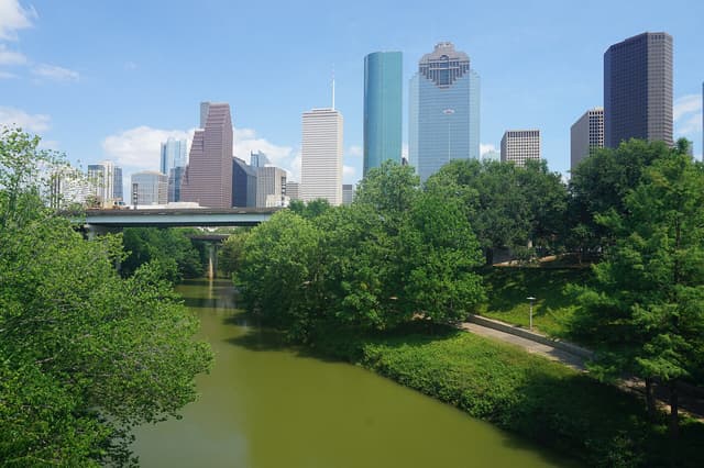 Buffalo Bayou Park near Downtown Houston