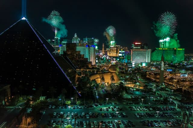 America's Party fireworks near The Strip