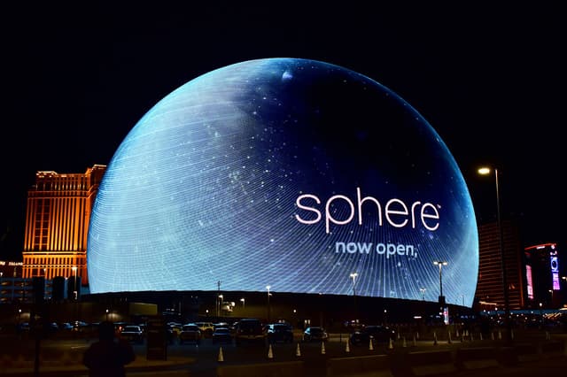 Sphere countdown near The Strip