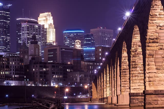 Stone Arch Bridge near Downtown Minneapolis & the Riverfront