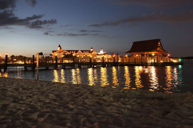 Polynesian Village beach near Walt Disney World