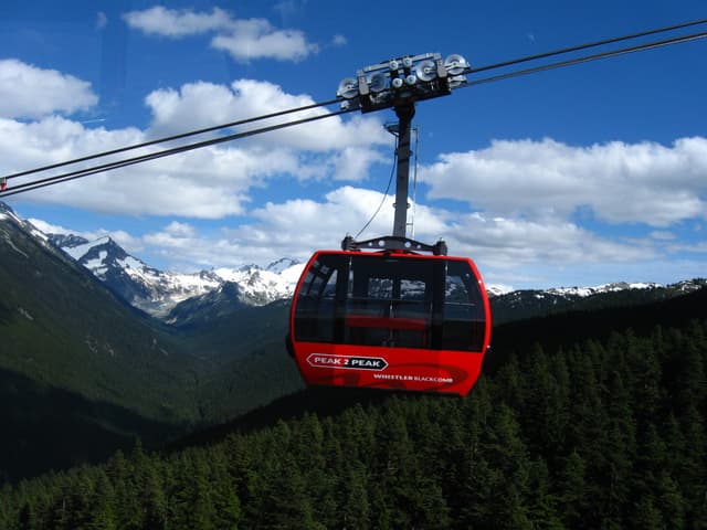 Peak 2 Peak Gondola near Whistler